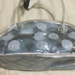 Blue And Clear Cosmetics Pouch With Zipper And Carry Handle Photo 2