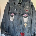 Wild Fable  Blue Bling Custom Denim Jacket Size 2X Photo 0