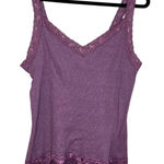 Maurice's Cami Tank Top Womens Size 2X Lace Trim Ribbed Purple Y2K Fairy Photo 0