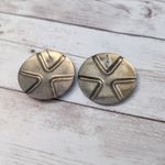 Vintage Stud Earrings For Pierced Ears Retro Circular Extra Large Photo 5