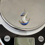 intage Ivar T Holth Norway 925 Sterling Silver Guilloche Enamel Sail Boat Brooch Blue Photo 10