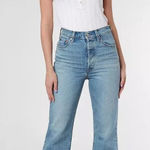 Levi's  Ribcage Cropped Flare Jeans High Waisted Light Wash Button Fly Sz 32 x 26 Photo 0