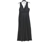 Petal and Pup  Brennan Maxi Slip Dress Black Lace V Neck Sleeveless Elegant Size L Photo 4