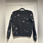 Premise Sz: M Grey with Stars 100% Cashmere Pullover Crewneck Sweater. Photo 1