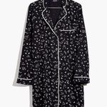 Madewell Bedtime Nightshirt in Winter Doves True Black Size Small Photo 9