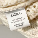 Taylor Swift  Cream Chunky Knit RED Cardigan Star Patches VNeck Sweater Med/Large Photo 3