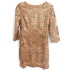 TFNC Paris Dress gold sequin sheer fully lined party mini dress size size 10 Photo 1