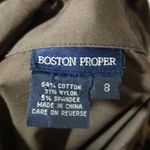 Boston Proper Brown Tie Waist Midi Shirt Dress Photo 4