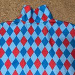 Aviator Nation Diamond Smiley 2 Fleece Half Zip Colorblock Sweatshirt Red Sky S Photo 7