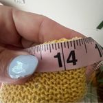 ZARA  striped knit wide leg pants Yellow‎ white Womens SIZE MEDIUM casual coastal Photo 4