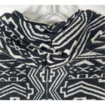 Chico's  Women's Cowl Neck Aztec Print Knit Long Sleeve Top Black White Small Photo 8
