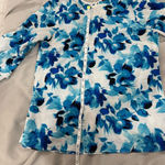 Karl Lagerfeld Karl‎ Lagerfeld Paris Blue Floral Top Bell Sleeve Photo 4