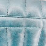 Fawn Design The Quilted Clutch Teal Matte Vegan Leather Crossbody Purse Blue Photo 12