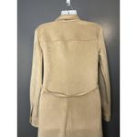 Truth by Republic Dress Womens Medium Tan Faux Leather Snap Front Belted Shacket Photo 5