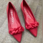 Calvin Klein Pointy Toe Ballet Flats Women’s 7 Slip On Shoes Dark Pink Dressy Photo 1