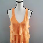 Rafaella  Women's Orange Sleeveless Tiered Top S Photo 3