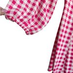 Torrid Women Rayon Top L Pink Buffalo Check Button Up Milkmaid Coquette Cowgirl Photo 5