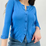 Kate Spade new york silk cotton blend somerset bow sleeve button down cardigan Photo 1