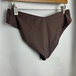 Brown Bikini Bottoms mid waist high thigh cheeky bottom Large NWOT Photo 3