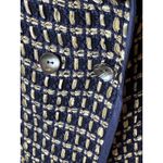 Carlisle  New York Blazer Women 6 Blue Tan‎ Tweed Double Breasted Preppy Mature Photo 6