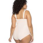 Eloquii | NWT | Size 20W | Pink & White Colorblock Tie Front One-Piece Swimsuit Photo 1