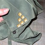 A Byer A. Byer Olive Green Studded‎ Collar Button Down Dress Size M Photo 5