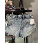 Free People  Taliesin Cutoff Denim Short Mid Blue Womens Size 24 Photo 4