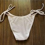 J.Crew Ribbed curved-waist cheeky string bikini bottom | NWT | pink Photo 2
