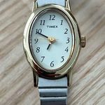 Timex Vintage Ladies Watch Gold-Tone Case Matte Stainless Bracelet White Dial Photo 0