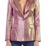 Amanda Uprichard Metallic Blazer Size Large Purple Aldridge Haze Partywear Photo 0