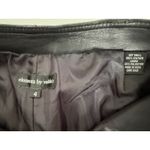 Elements by Vakko Black Leather Pants Size 4 Flare Leg Genuine Leather Photo 2