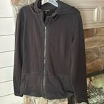 Athleta  Full Zip Hoodie Black Sweatshirt Jacket Pockets Women’s Sz‎ large Photo 1