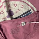 None WHISTLER CANADA Long Sleeve Graphic T Shirt Mauve Cotton UNISEX Size Medium Photo 5