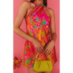 Show Me Your Mumu Jasmine Tie Floral Mini Dress in Miss Malibu XS Photo 0