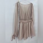 Lipsy London bell sleeve tan romper‎ size 6 Photo 6