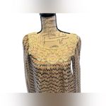 Free People  New Romantics Blouse Top Beaded Crochet Knit Semi Sheer Size Small Photo 1