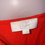 Loft Women's Size Small Orange Spaghetti Strap Ruffle Front Mini Dress Photo 3