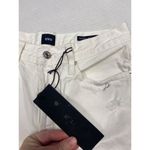 Edwin Women Kali Ankle Vintage Straight Jeans 27 White High Rise Distressed NWT Photo 3