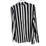 Umgee  Black White Striped single button Blazer L casual costume contemporary Photo 1