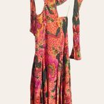 Farm Rio Blooming Garden Floral Print Orange Maxi Dress Size M Photo 3