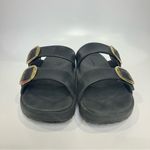 Skechers  arch fit 2 strap sandals black with gold buckles trendy women’s size 11 Photo 2