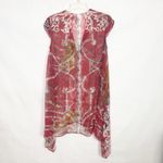 Citron Of Santa Monica Vintage Silk Blend Floral Beach Cover Up Size Medium Red Photo 5