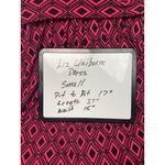Liz Claiborne  Pink Black Geometric Fit &‎ Flare Dress S Photo 3