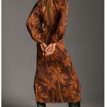 Farm Rio Anthro Long-Sleeve Low-Back Printed Midi Dress Photo 3