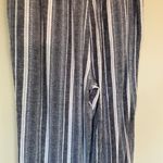 Briggs linen blend pants blue striped drawstring elastic waist Women’s size M Size M Photo 4