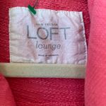 Loft Ann Taylor  Lounge Coral Women's 3/4 Sleeve Zipper Jacket Size S Photo 2