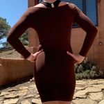 NIKIBIKI Brown stretchy long sleeve dress Photo 1