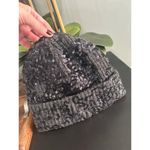 Rag and Bone Liza Sequin Wool Mohair Beanie Dark Grey Womens One Size Photo 4