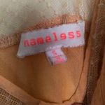 Vintage Nameless Peach Lightweight Delicate Lace Spaghetti Strap Midi Dress Orange Photo 5