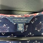 Lucky Brand 🛟🛟🛟BOGOHO 🛟🛟🛟 Multi-Media Floral Navy and Pink Blouse-Medium Photo 2